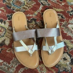 Gap silver and gold sandals.  Size 9
